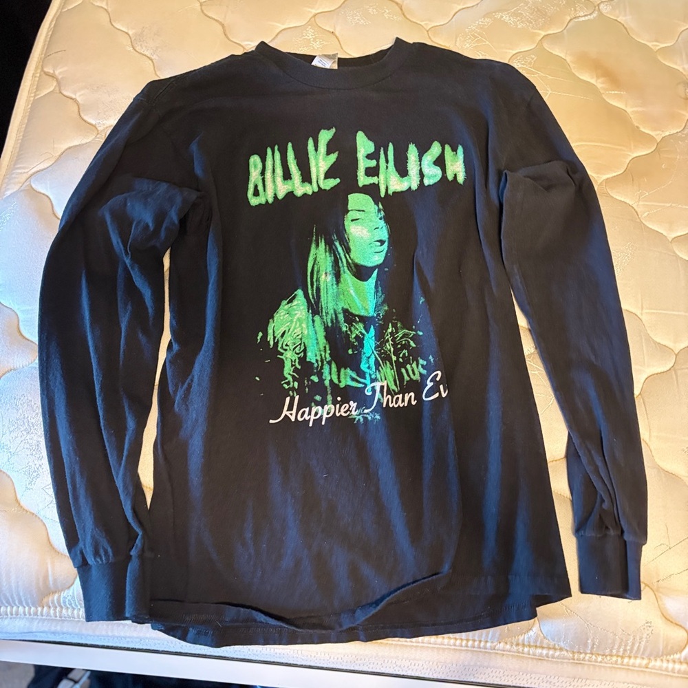 Gildan Black and Green Long Sleeve Kids Tee